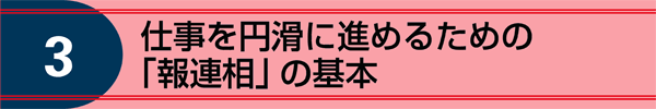 3.仕事を円滑に進めるための「報連相」の基本